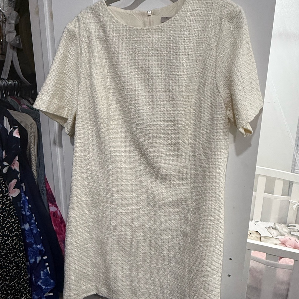 H&M Cream Textured Dress